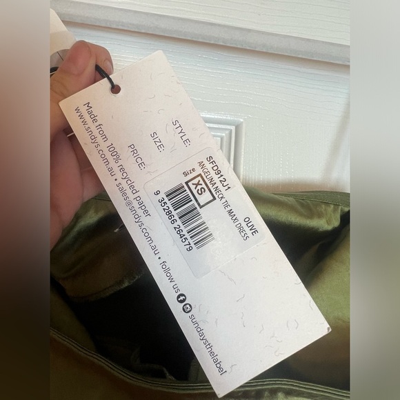 SNDYS x REVOLVE Angel Strapless Midi Dress in Olive - Picture 7 of 10